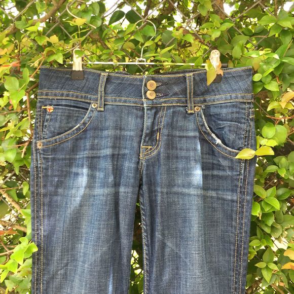 HUDSON Jeans Mid-Rise Dark Denim Baby Bootcut 26 - Picture 9 of 16